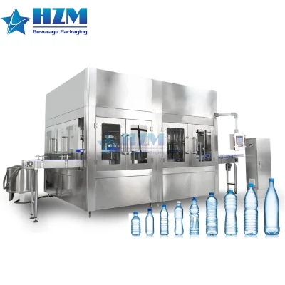Automatic Plastic Bottling Production Line for Mineral/Pure Water Drinking Rinsing Filling Capping Gear PLC Components Glass