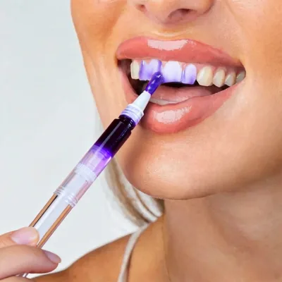 2ml Instant Visual Whitening Pen Purple Color Corrector 6% Peroxide PVP Gentle Sensitive Teeth Safe OEM Custom One Stop Service
