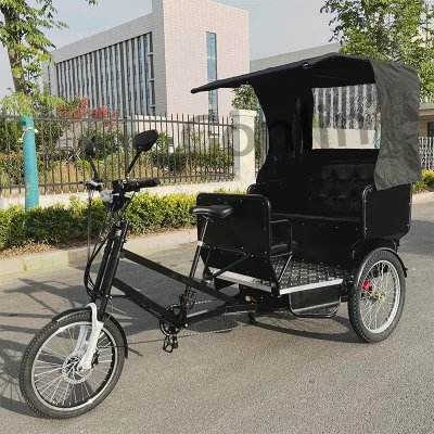 5 Seat Rickshaw Used Pedicabs Battery Powered Pedicab Rickshaw Passenger Pedicab With Rain Cover