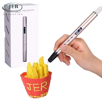 JER Education 3d Print Pen with Nozzles CE Certification Pla Filament 1.75mm 3d Diy Three Dimension Pen Model 3d Pro Adult Pens