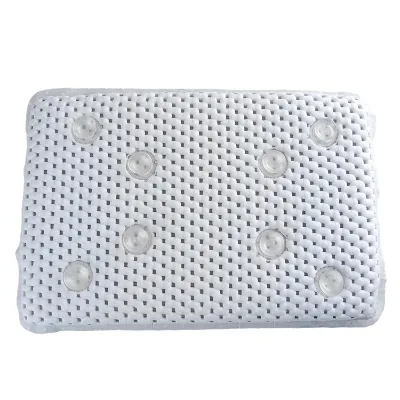 PVC Foam Sponge Bathtub Pillow Spa Bath Pillow Bathroom Headrest with Suction Cups