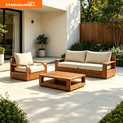 High Quality Luxury Outdoor Garden Furniture Combination with Sofa Set Waterproof Cushion for Resort Villa Project
