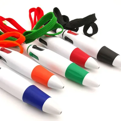 New Unique Cheap School Creative Novelty Creative Plastic Lanyard Multicolor Ballpoint Pen Gift Promotion Item