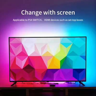 Joystar LED Light Strip Neon TV Background for Home Decor RGB Synchronized With Screen Background Light