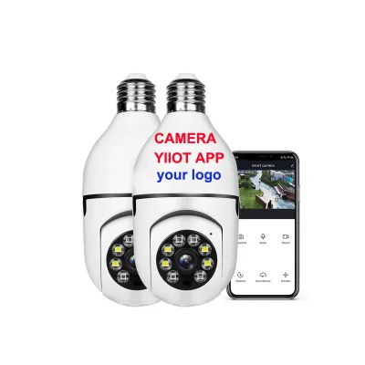 OEM 2.4G & 5G 1080P HD PTZ WiFi Mini Cctv Light Bulb Camera Full Color Night Vision Two-way Calling YIIOT Socket Camera
