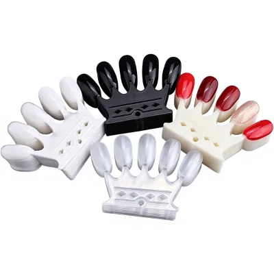 Cross-border Exclusive Butterfly Nail Art Crown-Shaped Color Chart Practice Nail Tips Display Molds-4 Colors Choose 10 Pieces