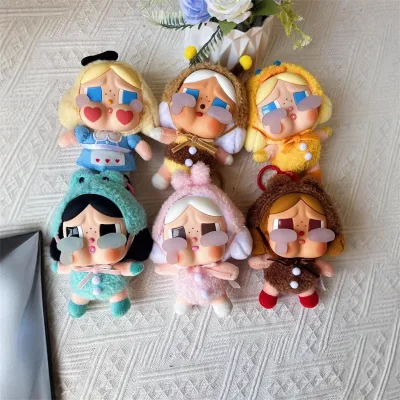 HY198 Wholesale Cute Cry Girl Blind Box Plush Toy Keychain Birthday Gift Prizes