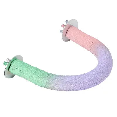 Parrot Grinding Stick & Sanding Perch U-Shaped Resin Platform for Budgies Cockatiels & Sun Conures-Chewing & Playing