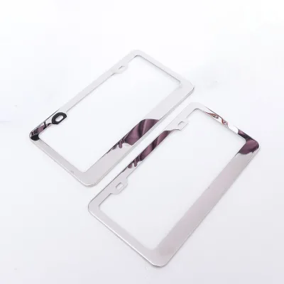 Custom Euro USA Dubai Size Car License Plate Frame Stainless Steel