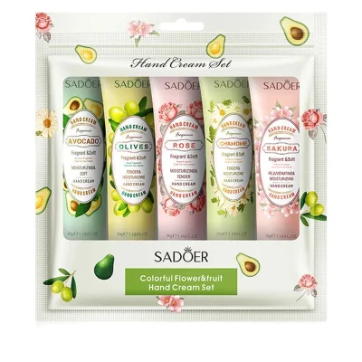 Wholesale Moisturizing Hydrating and Nourishing Skin Care Products Flower and Fruit Hand Cream Sets with Whitening Feature