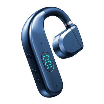 Factory Sales Wireless BT Casque Ear Hook HD Call Single Earphone Digital Display Long Battery Life Waterproof Sport Earbuds