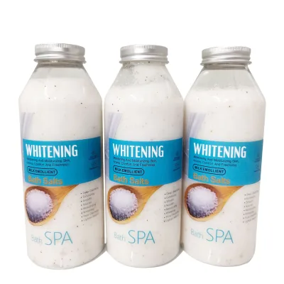 Private Label Natural Bath Salts Milk Shower Gel Scrub Salt Bubble Cherry Blossom Fragrance Gentle Cleansing 500g Body Bath Salt