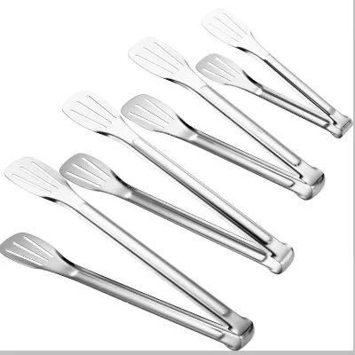304 Stainless Steel Food Clip, Three Line Barbecue Clip, Steak Clip, Large Long Handled Food Clip, Bread Clip