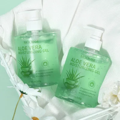 OEM/ODM Aloe Vera Gel Pot 500g Shrinking Pore Hydrating Moisturizing Face Cream for All Skin Types Skin Care Gel