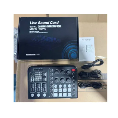 M6 Live Sound Card Multifunctional Wireless Voice Changer Broadcast Mixer