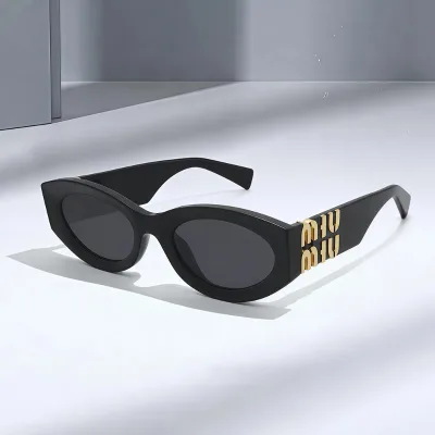 High End Luxury Retro Acetate Full Frame Cat Eye Sun Glasses New Fashionable Women's Oval-Shaped Sunglasses UV400 Protection
