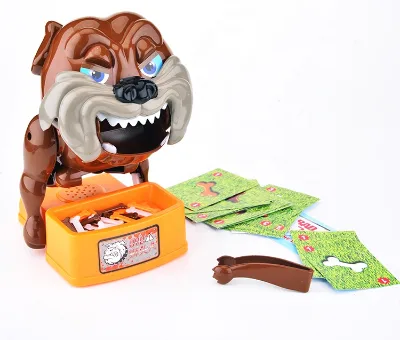 2024 KK New Christmas Toy Gift Battery Operated Flake Out of Bullfight Dog Bad Dog Beware of the Dog Game Toy