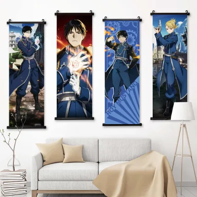 11 Styles Customizable Picture Wall Fullmetal Alchemist Hangable Wallscroll Flag Posters Anime Wall Scroll