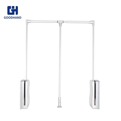Goodhand GH-06 Hot Selling Wardrobe Furniture Hardware Pull Down Lifter 450-1150MM Soft Close Adjustable 30KG Clothes Hanger