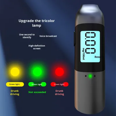 Portable Professional Voice Alcohol Detector LCD Display 0.05% Accuracy CE RoHS Certified Battery Included for Construction Site