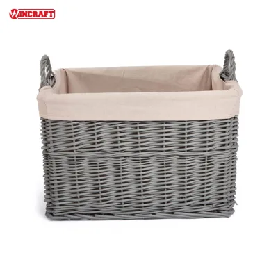 Multifunctional Storage Basket with Cotton Liner for Home Bedroom Toilet Tank Storage Wicker Basket