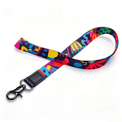 Custom Durable Nylon/Polyester Lanyards Logo Soft Neck Strap for ID Badges Employee Access Cards Events (Thermal Transfer