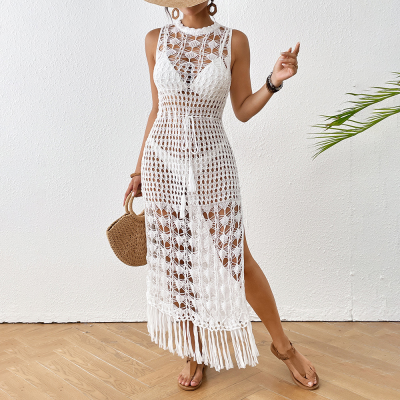 New Arrival Fashion Hollow Design Beach Wear Crochet Cover up Dress for Beach