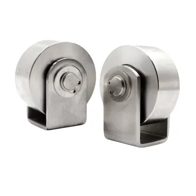 New Heavy Duty 304 Stainless Steel Fixed Pulley Flat Track Sliding Door Walking Pulley with 22/33mm Roller Width