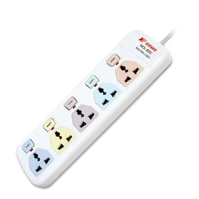 Universal Extension Socket 5 Outlets 2 USB Ports 2 Meter ABS Plastic CE Certified 13A Power Socket