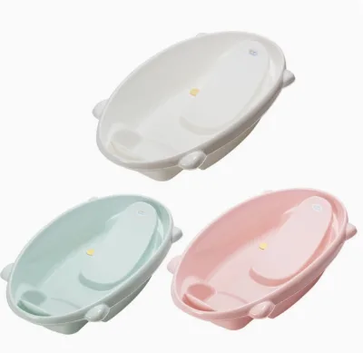New Cartoon Children's Bathtub, Baby Shower Basin with Leaking Hole, Doll Basin