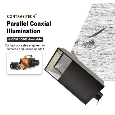 24V CPL Parallel Coaxial Illumination 30x30mm Industrial Smart Vision Coaxial Light for Reflective Surface Scratches Inspection