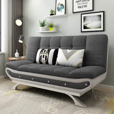 Sofa Bed Foldable Multi-functional Small Living Room Sitting and Sleeping Dual Use 1.9m Three Cloth Sofa Manufacturers Wholesale