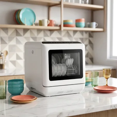 Good Quality Smart Mini Dishwasher Portable Fully Automatic Disinfection Glass Washer Machine RV Restaurant Counter Top NHD01002