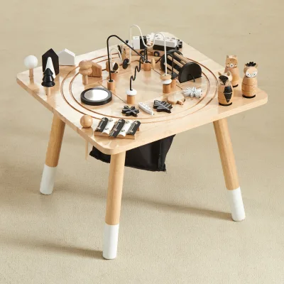 Asweets Early Education Kid Play Table Baby Wooden Activity Cube Table