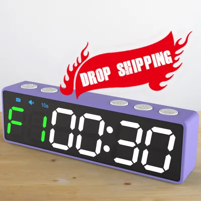 Custom Purple Frame Rechargeable Professional Coach Stopwatch Digital Interval Timer HH MM SS Display Countdown Gym Timer