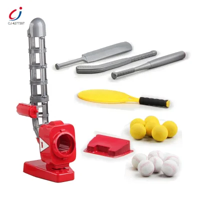 Chengji Baseball Pitching Machine Balls Early Development 4 in 1 Upright Service Machine Baseball Launcher for Kids