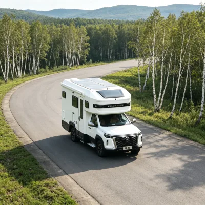 Wholesale Solar Panel Backup Camera Truck Bed Full Size Bed 5Kw Inverter RV Motorhome Camper for Mountain Trip