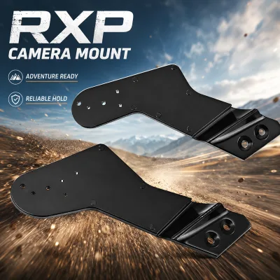 Black Powder Coated Camera Mount Base Fit Sea-Doo RXP Jet Ski, Universal Action Cam Bracket with Full Installation Screws Set
