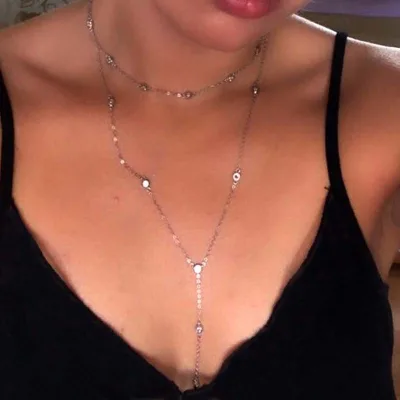 Collars Collier Multi Layer Necklace Extend Silver Rose Gold Plated Double Layer Necklace Fashion Women Choker