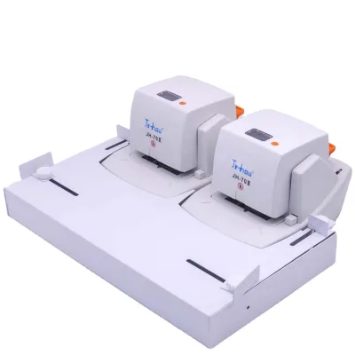 JH-70 DualStaple Office Workstation Flat-Clinch Electric Stapler Manual Power Automatic Flat Stapler