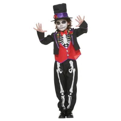 Halloween Cosplay Ghost Costume Suit Children Day of the Dead Theme Party Dress up Costumes