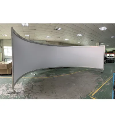 200inch 16:9 Cinema Black Velvet Curved Frame Projector Screen for Games Hall Exhibition Hall Cinema Home Theater