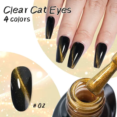 BD Clear Cat Eye UV Gel Polish Transparent Milky White Magnetic Salon LED-Cured Eco-Friendly Non-Toxic Long Lasting