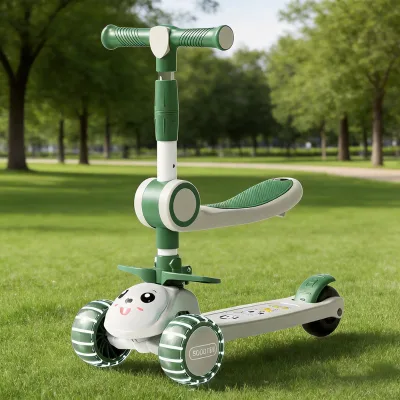 Musical 2-in-1 Scooter for 3-8 Year Old Girls Factory Direct 3 Wheel Kick & Push, Height Adjustable Seat, Perfect Birthday Gift
