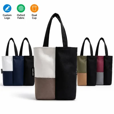 Bulong Oxford Cup Sleeve Bag Insulated Thermal Portable Large Capacity Holder Small Handbag Casual Style