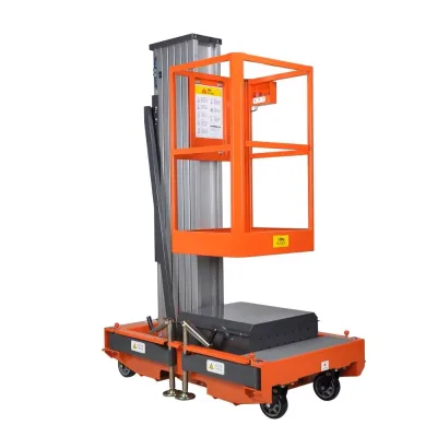 Beigongk Vertical Max Working Height 4m 8m 10m Aluminum Electric One Man Single Mast Lifts Person Lifter for Sale