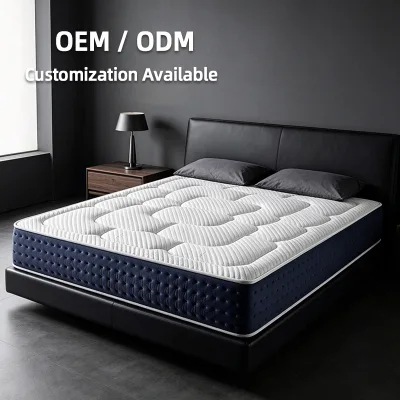 Queen King Size Foam Mattress Roll in a Box Knitted Fabric Removable Cover Breathable Durable High Resilience for Home