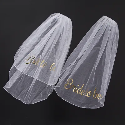 Bride to Be Wedding Veil for Bachelor Party Polyester Material Customized Size