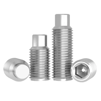 DIN 915 Metric Stainless Steel Round Head Dog Point Set Screws Grade 10.9 & 12.9 Galvanized Finish M3-M10