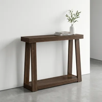 Modern Wood Pretty Walnut Console Table Simple Table for Living Room